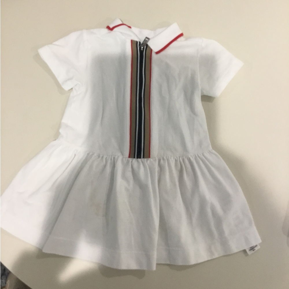 Burberry kids icon stripe cotton pique dress